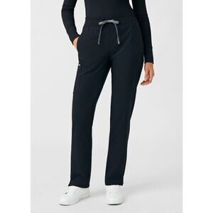 Landau Forward 5-Pocket Rib Knit Waistband Cargo Scrub Pant Black Small LB400